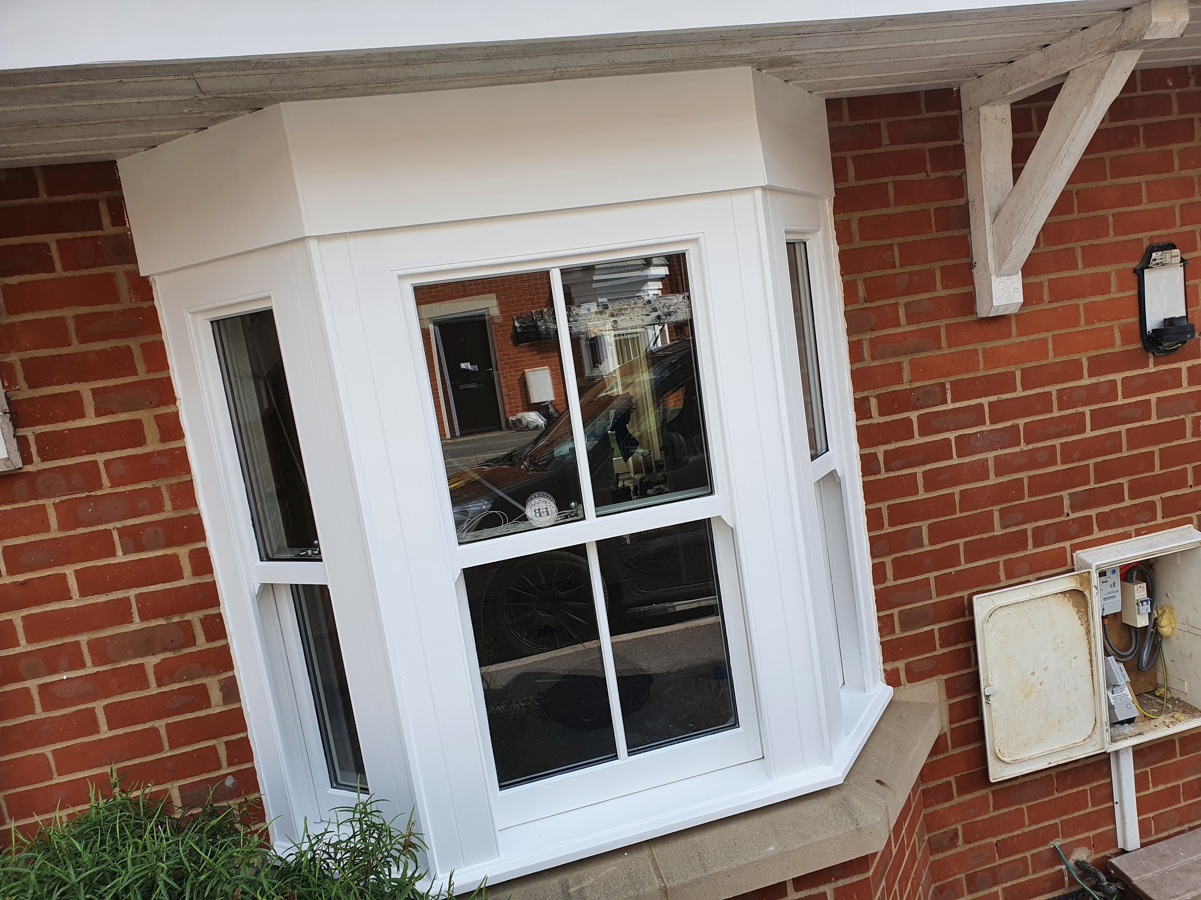 Large landing with feature window overlooking countryside