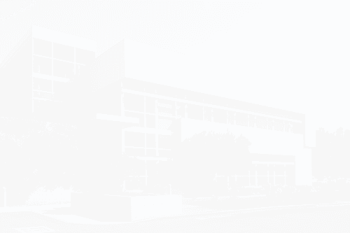 A black and white image of a building.