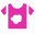 A pink shirt with an image of the state of indiana.