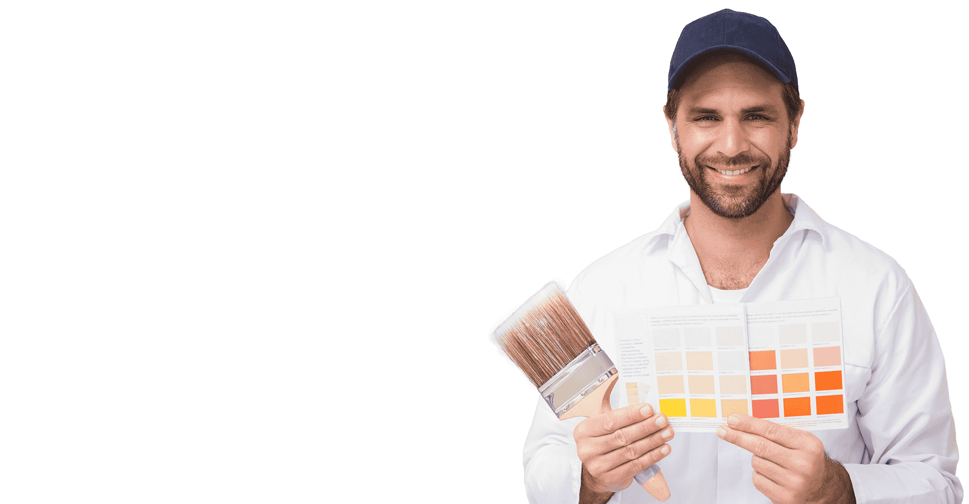 A man holding a paint brush and a paint palette.