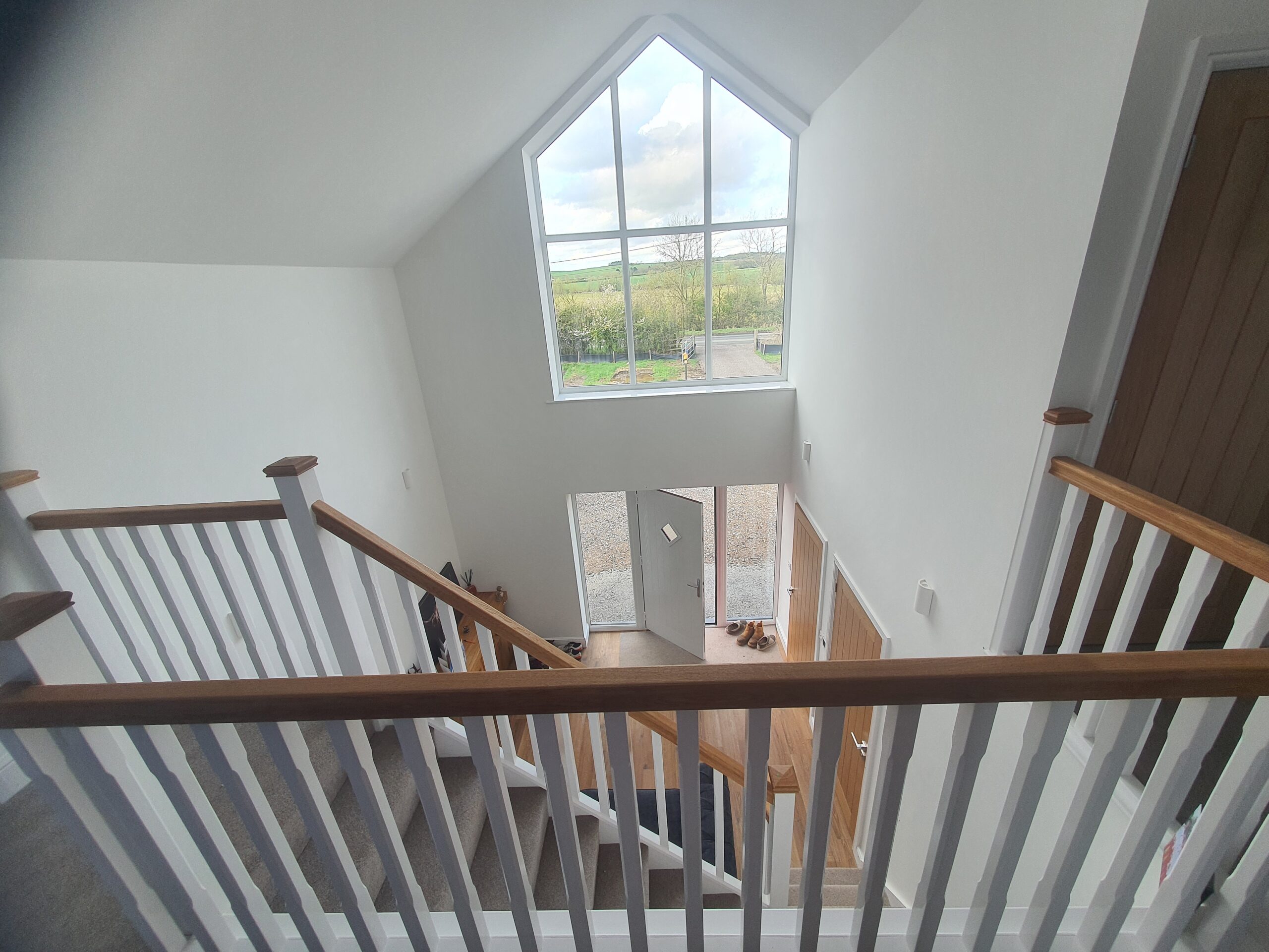 A view of the top floor from above.