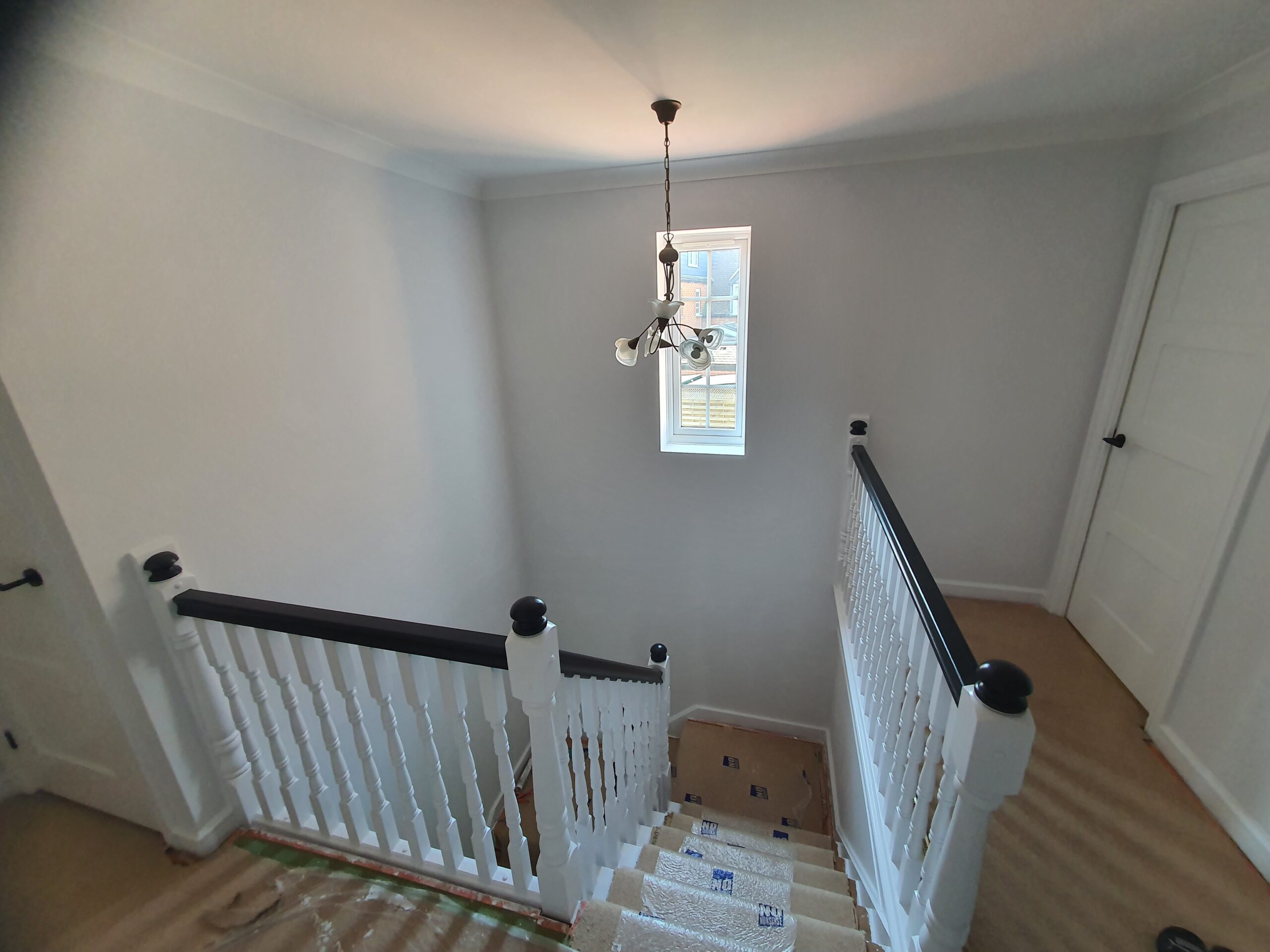 A view of the top floor from above.