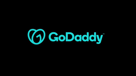 A black background with the word godaddy in it.