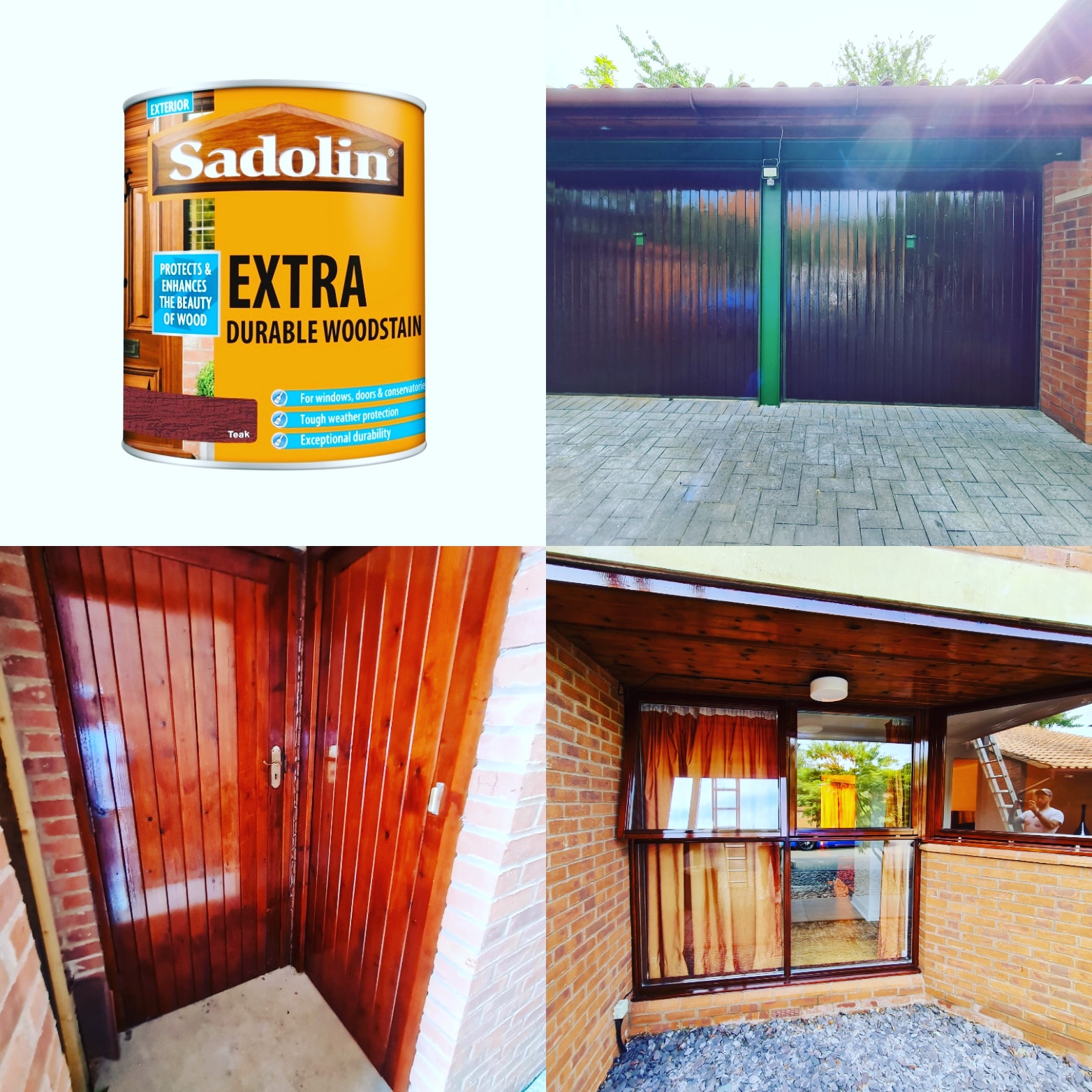 Sadolin paint painted walls with meal can