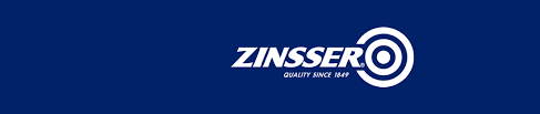 Zinser logo on a blue background.