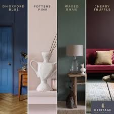 A selection of paint colors for a living room.