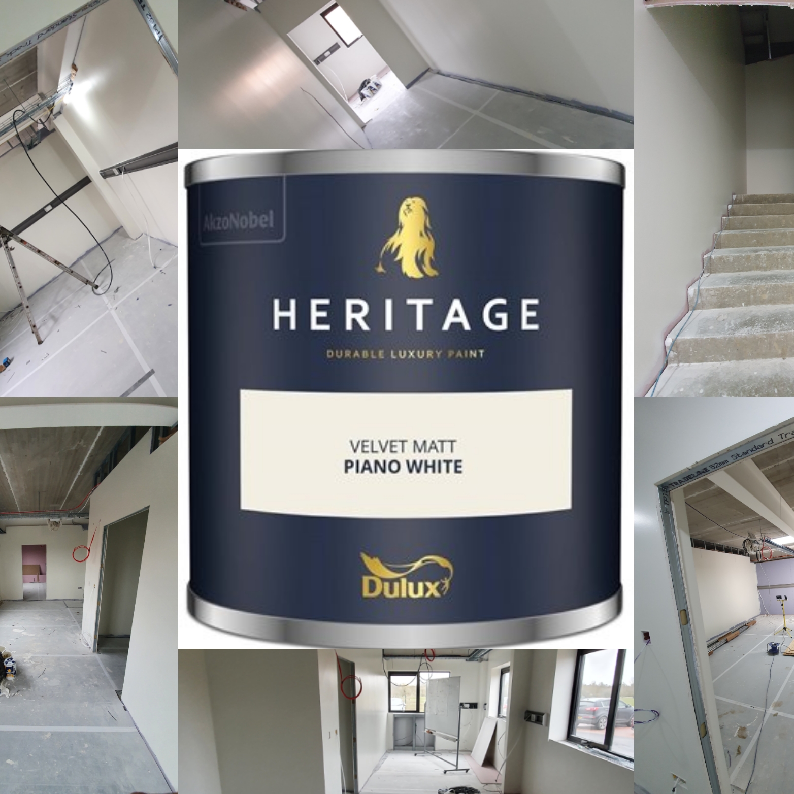 A Dulux Heritage Paint Box in Velvet Matt Piano White Copy