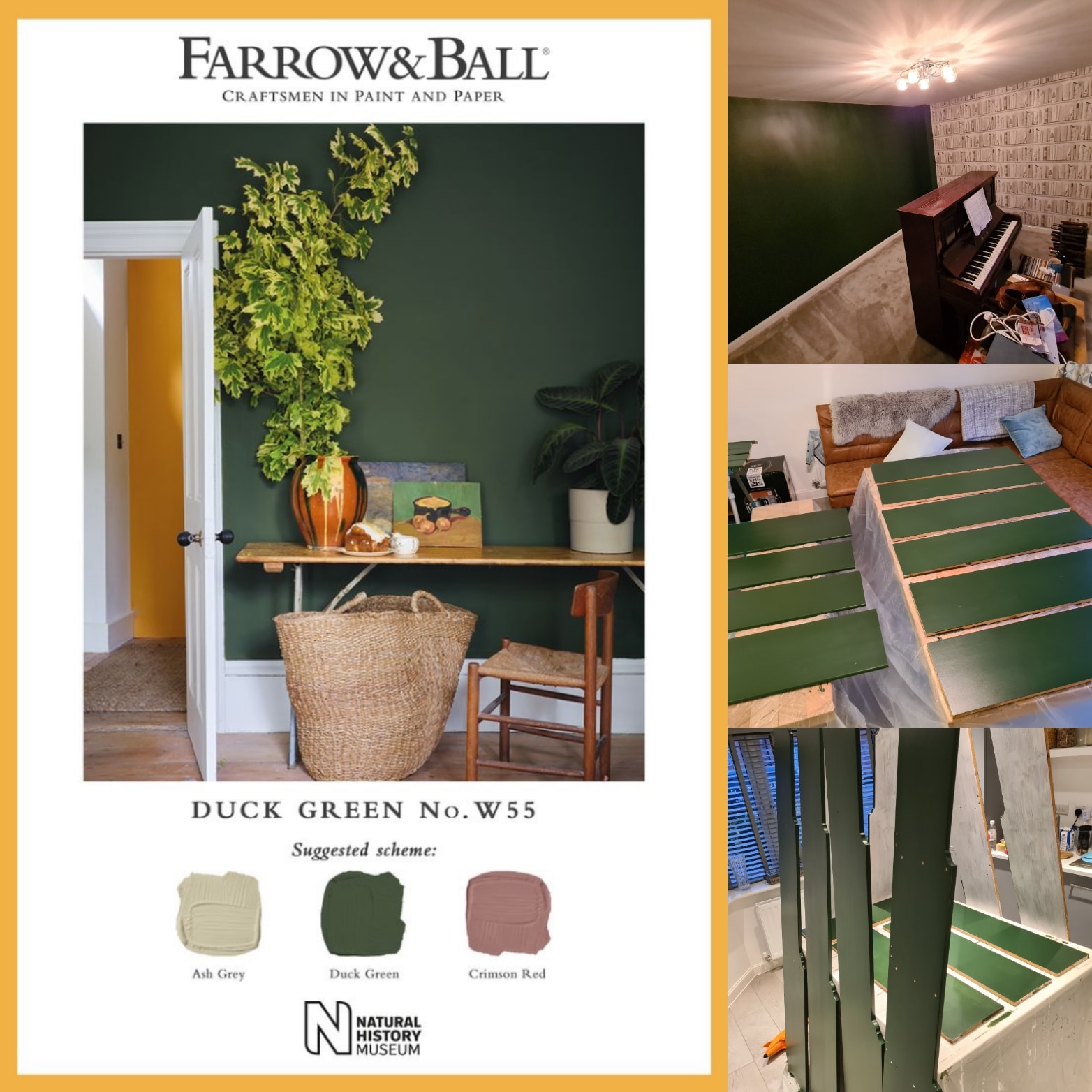Farrow & ball duck green no 9.