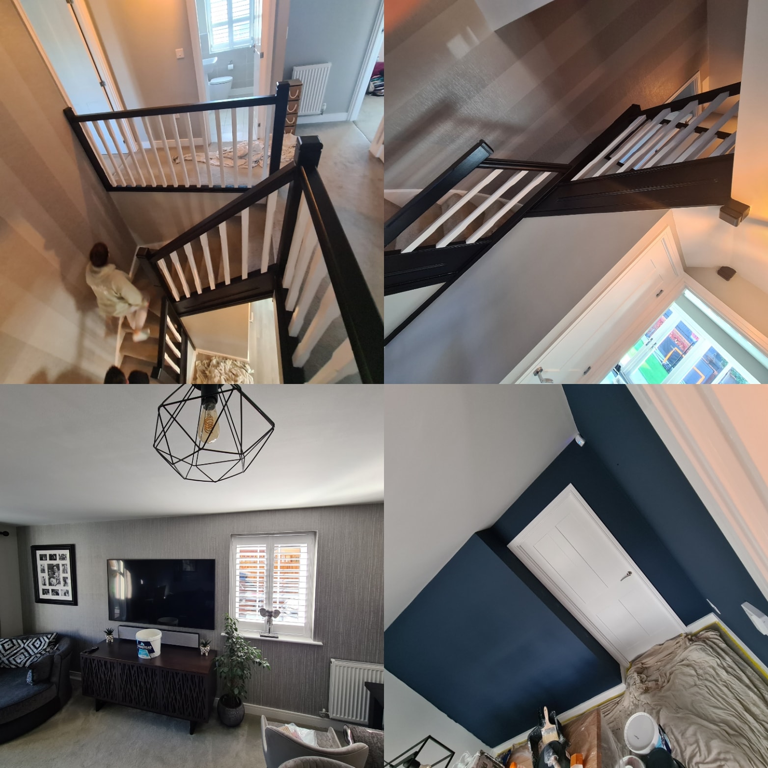A series of pictures showing the interior of a home.